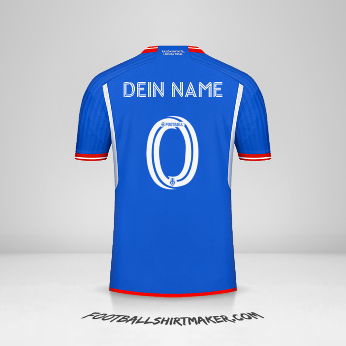 Trikot Universidad de Chile 2023 -  dein name - 0