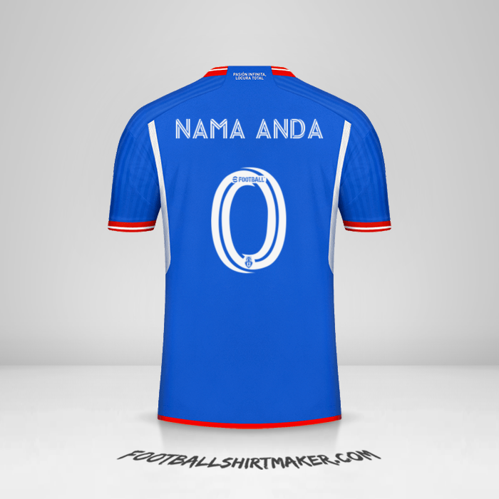 Jersey Universidad de Chile 2023 -  nama anda - 0