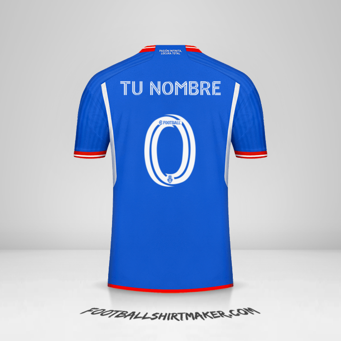 Camiseta Universidad de Chile 2023 -  tu nombre - 0