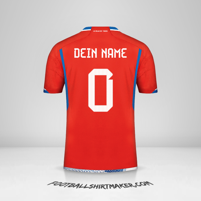 Trikot Chile 2022/2023 -  dein name - 0