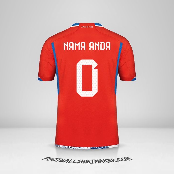 Jersey Cile 2022/2023 -  nama anda - 0