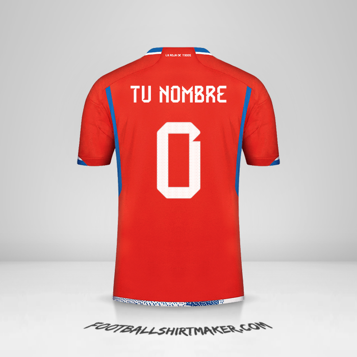 Camiseta Chile 2022/2023 -  tu nombre - 0