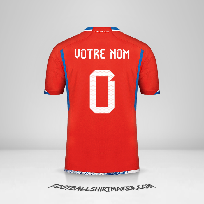 Maillot Chili 2022/2023 -  votre nom - 0