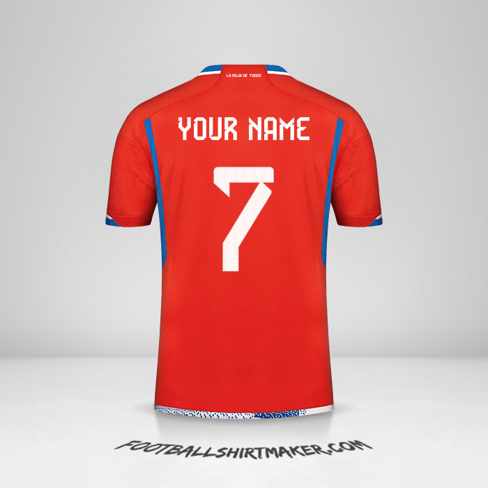 Chile 2022/2023 shirt number 7 your name