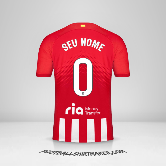 Camisa Atletico Madrid 2023/2024 -  seu nome - 0