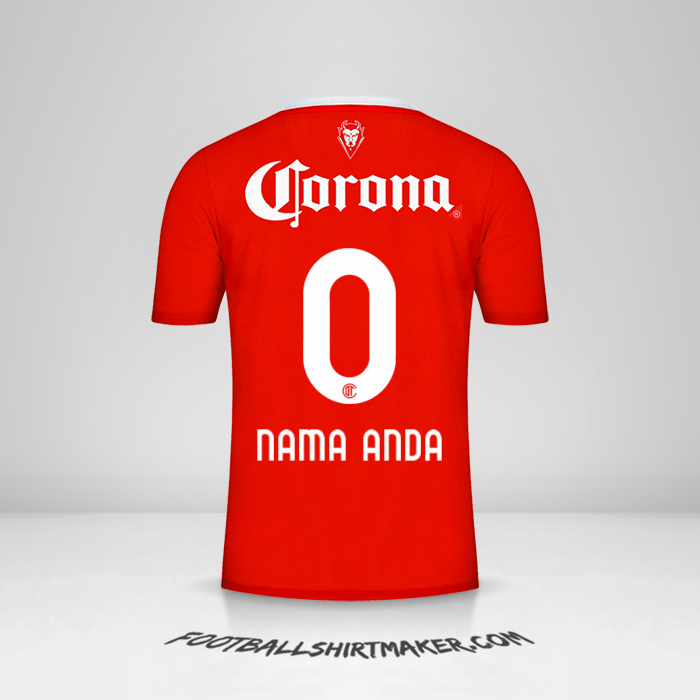 Jersey Toluca FC 2023/2024 -  nama anda - 0