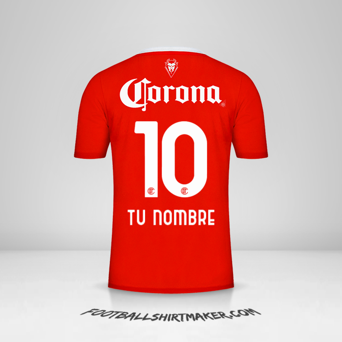 Jersey Toluca FC 2023/2024 número 10 tu nombre