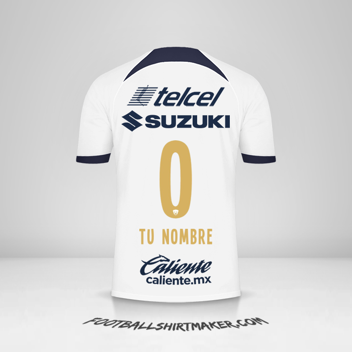 Jersey Pumas UNAM 2023/2024 número 0 tu nombre