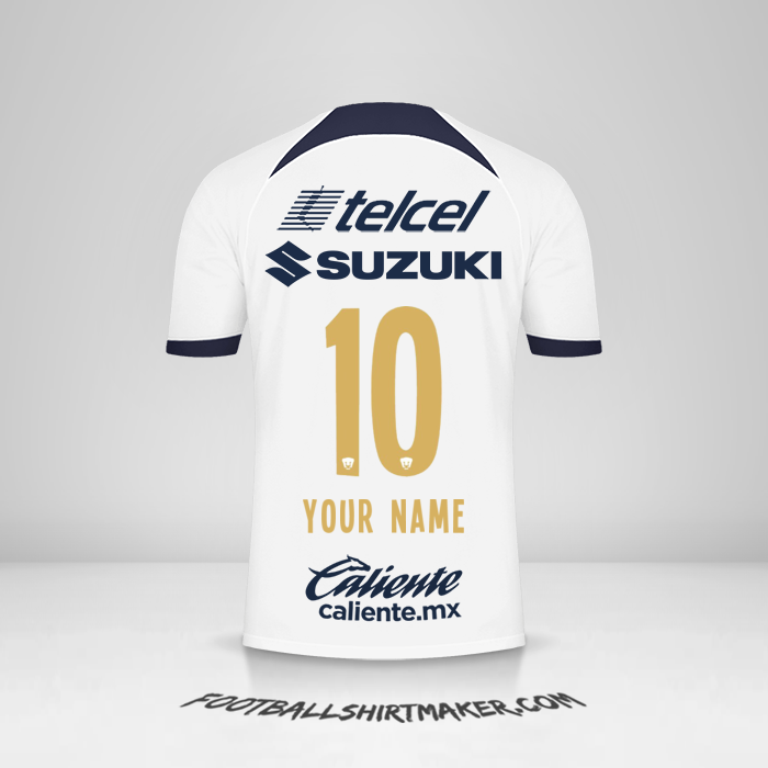 Pumas UNAM 2023/2024 shirt number 10 your name