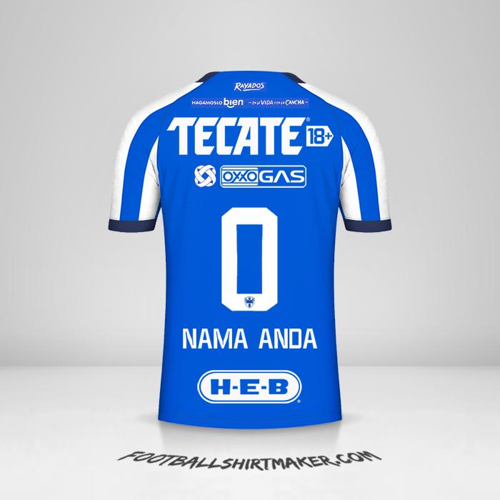 Jersey Monterrey 2023/2024 -  nama anda - 0