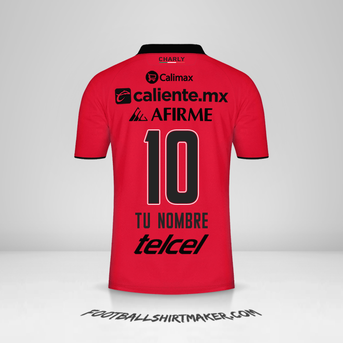 Camiseta Club Tijuana 2023/2024 número 10 tu nombre