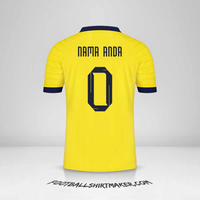 Jersey Ekuador 2023 -  nama anda - 0