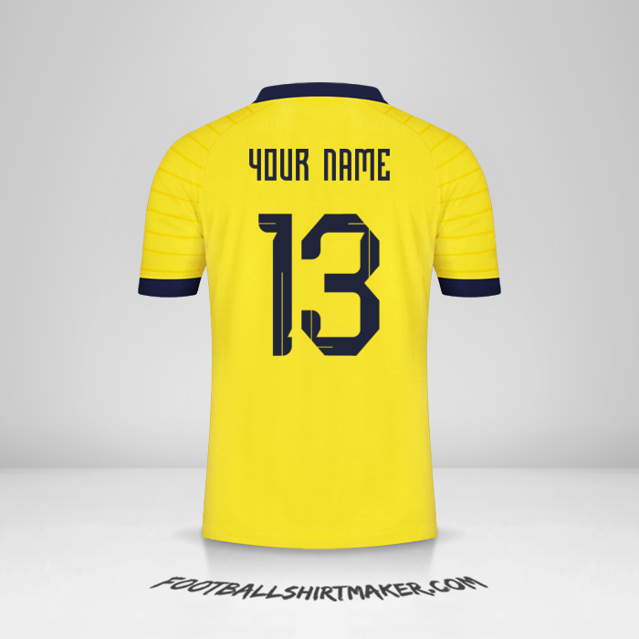 Ecuador 2023 jersey number 13 your name