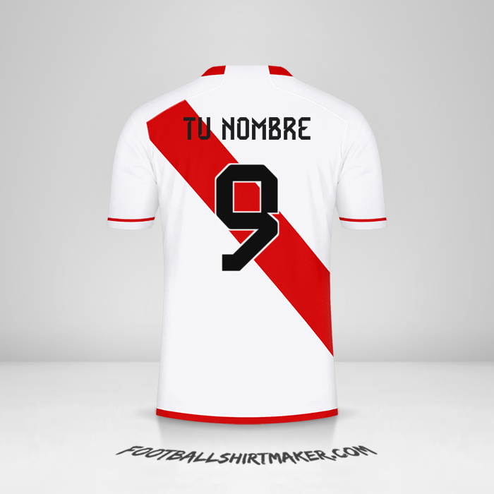 Jersey Peru 2023 número 9 tu nombre