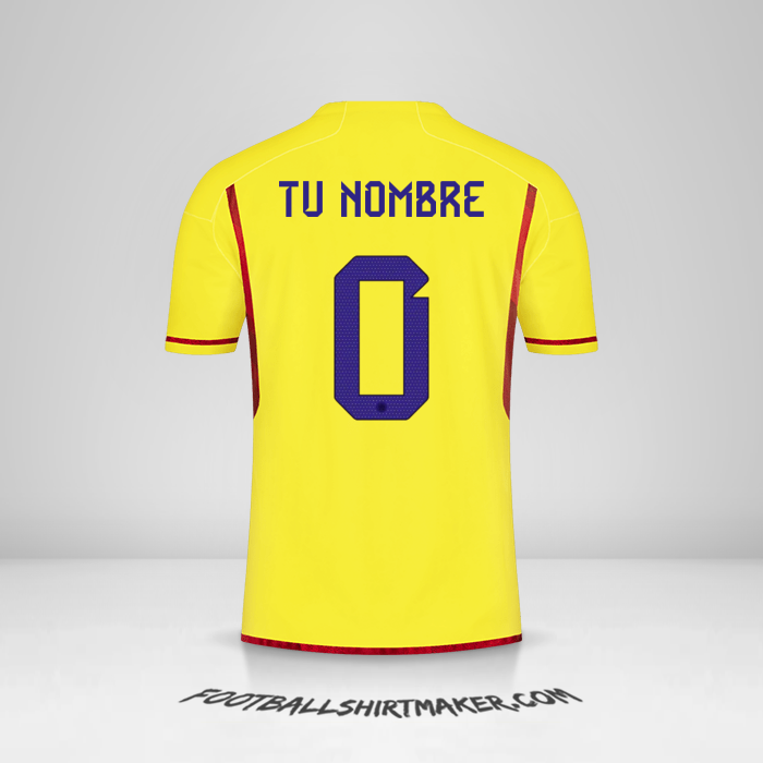 Jersey Colombia 2022/2023 -  tu nombre - 0