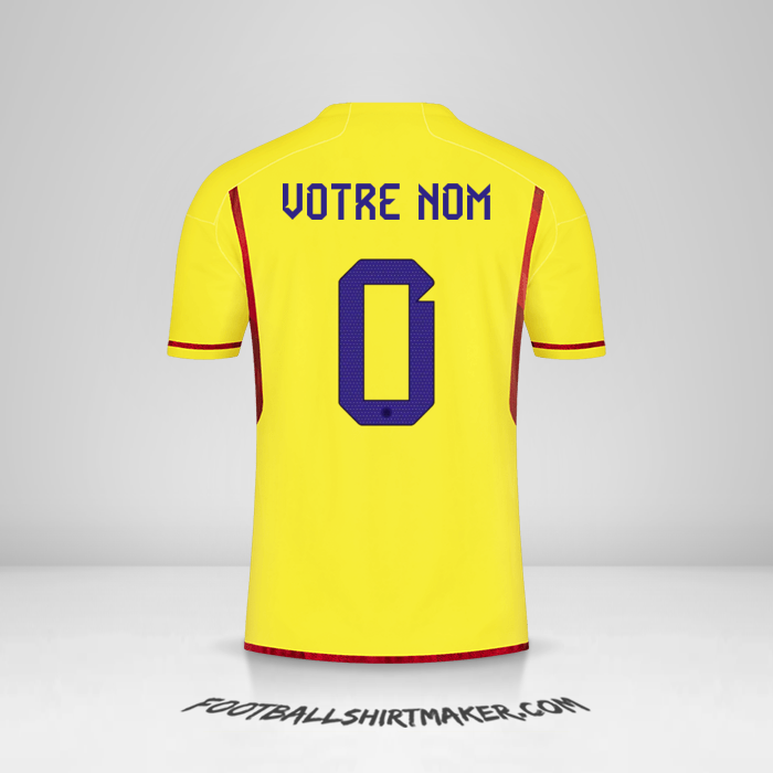 Maillot Colombie 2022/2023 -  votre nom - 0