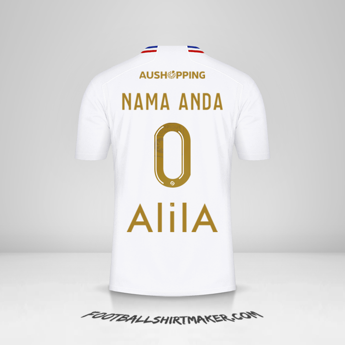 Jersey Olympique Lyon 2023/2024 -  nama anda - 0