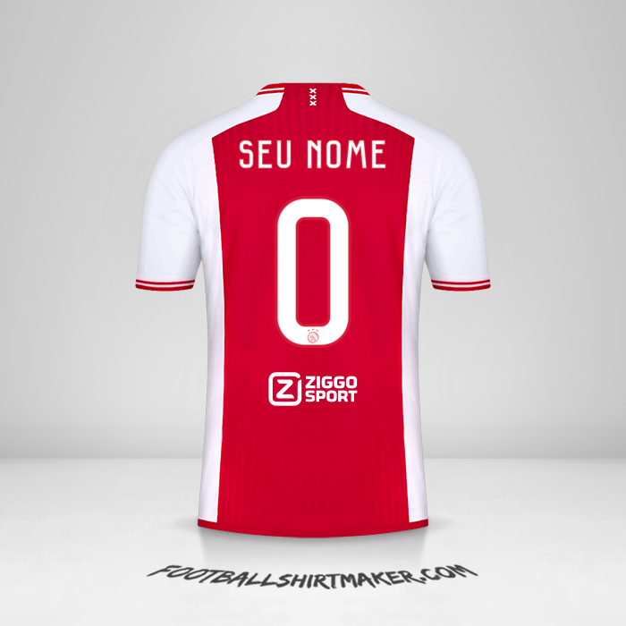 Camisa AFC Ajax 2023/2024 -  seu nome - 0