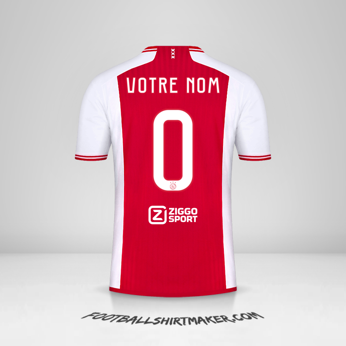 Maillot AFC Ajax 2023/2024 -  votre nom - 0