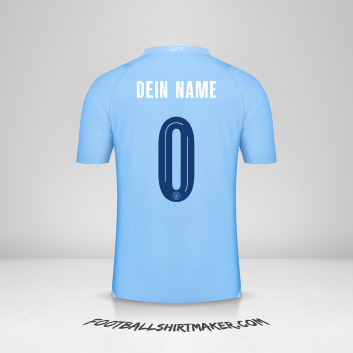 Trikot Manchester City 2023/2024 Cup -  dein name - 0