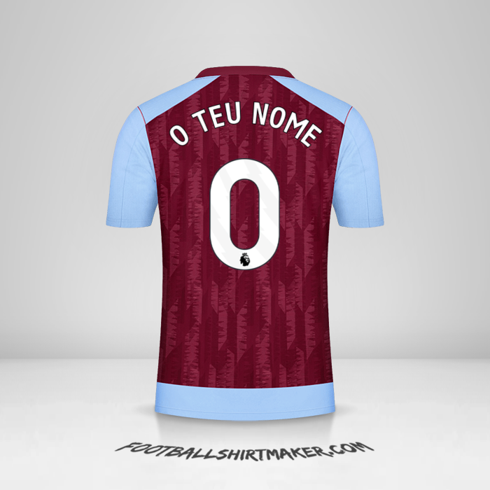 Camisola Aston Villa FC 2023/2024 -  o teu nome - 0