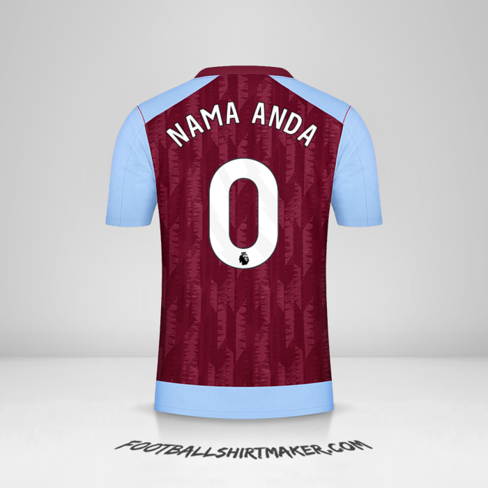 Jersey Aston Villa FC 2023/2024 -  nama anda - 0