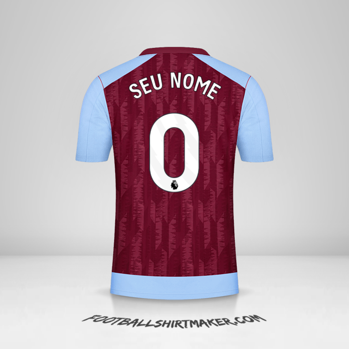 Camisa Aston Villa FC 2023/2024 -  seu nome - 0