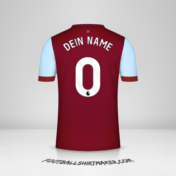 Trikot West Ham United FC 2023/2024 -  dein name - 0