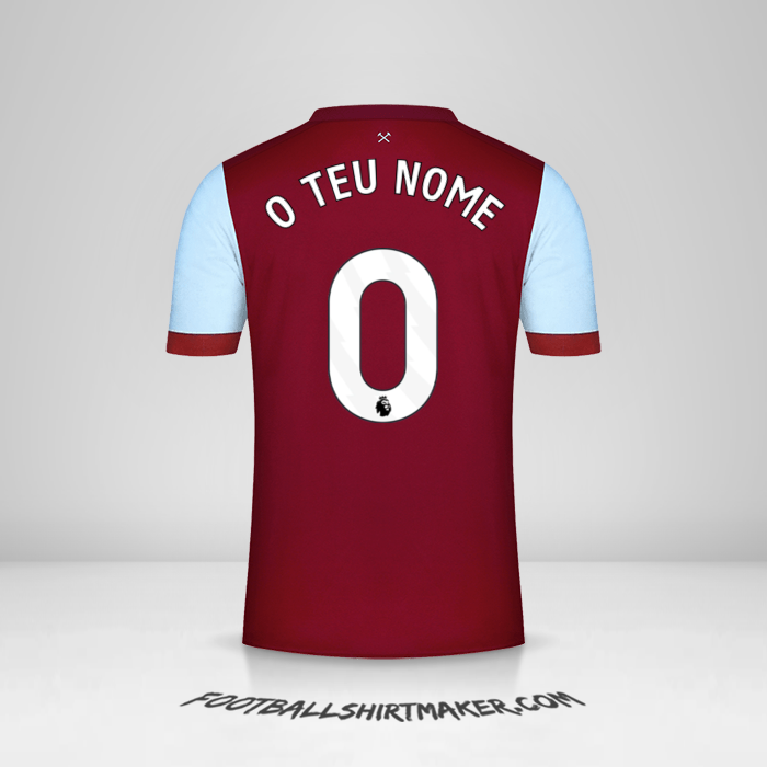 Camisola West Ham United FC 2023/2024 -  o teu nome - 0