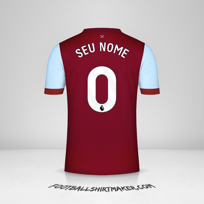 Camisa West Ham United FC 2023/2024 -  seu nome - 0