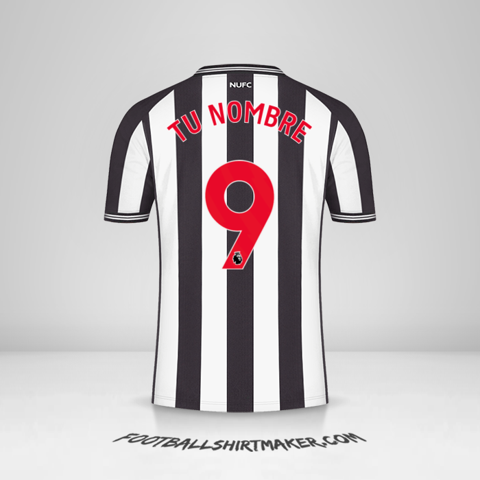 Camiseta Newcastle United FC 2023/2024 número 9 tu nombre