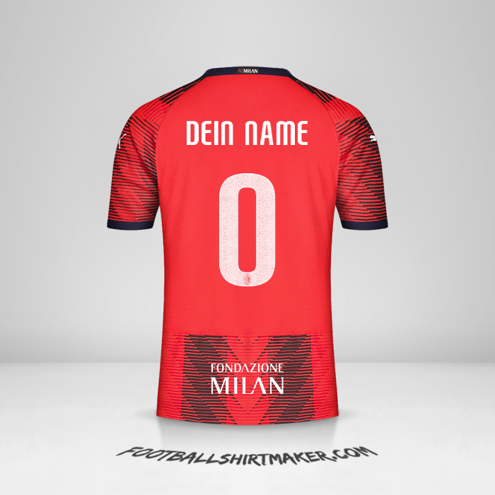 Trikot AC Milan 2023/2024 Cup -  dein name - 0