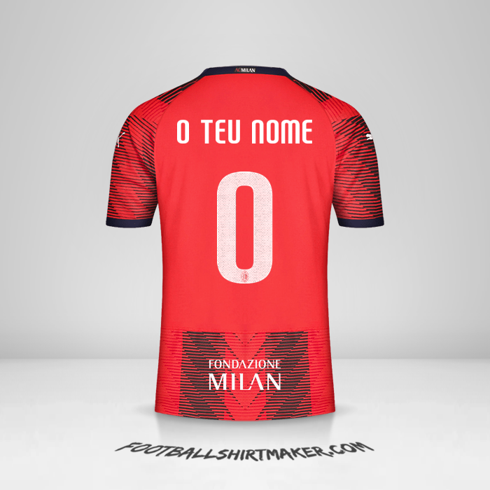 Camisola AC Milan 2023/2024 Cup -  o teu nome - 0