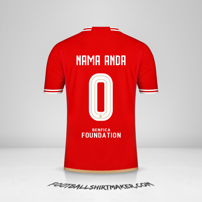 Jersey SL Benfica 2023/2024 UCL -  nama anda - 0