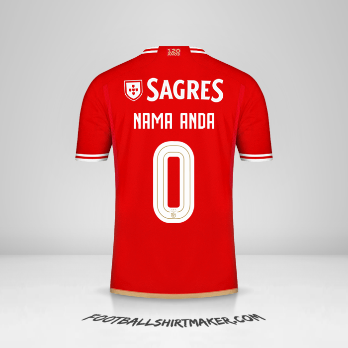 Jersey SL Benfica 2023/2024 Cup -  nama anda - 0