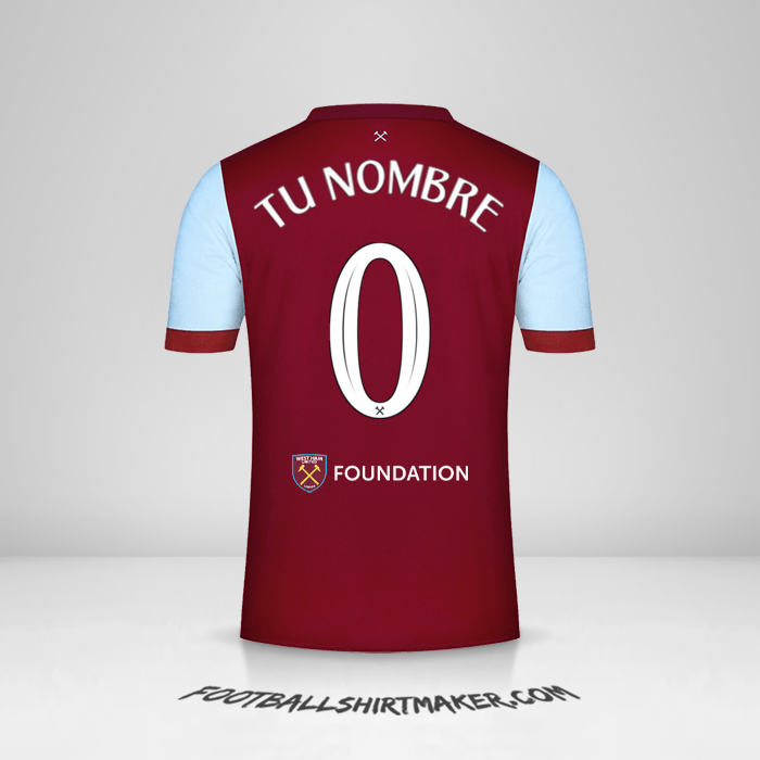 Camiseta West Ham United FC 2023/2024 Cup -  tu nombre - 0