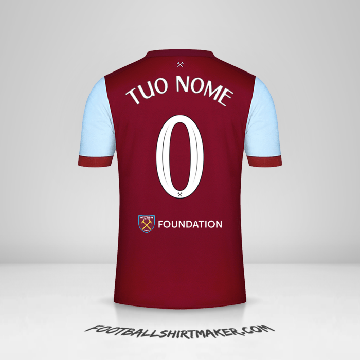 Maglia West Ham United FC 2023/2024 Cup -  tuo nome - 0