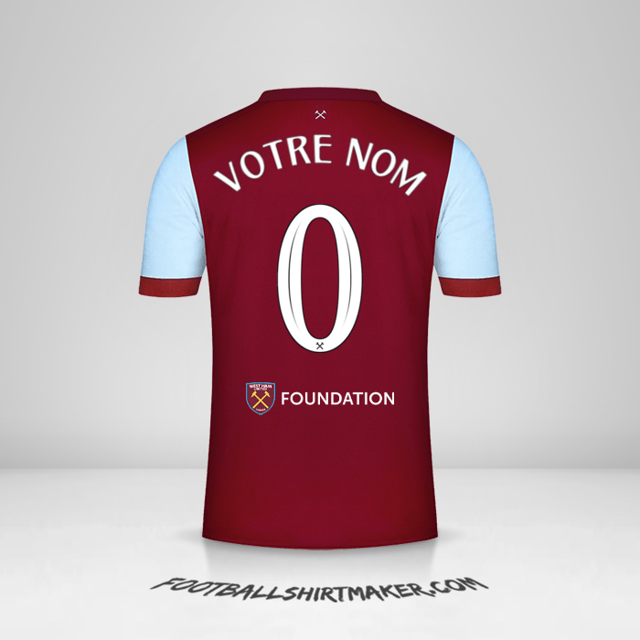 Maillot West Ham United FC 2023/2024 Cup -  votre nom - 0