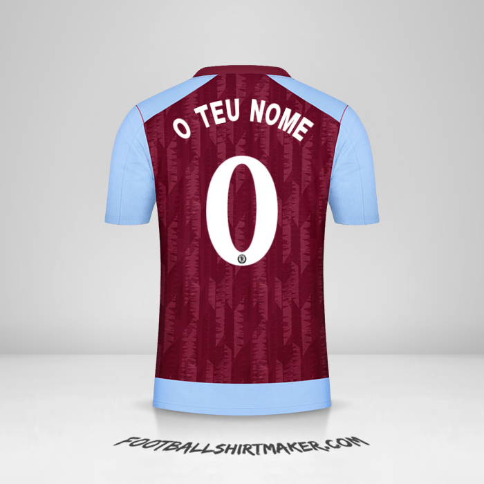 Camisola Aston Villa FC 2023/2024 Cup -  o teu nome - 0