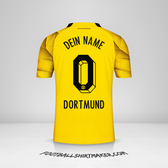 Trikot Borussia Dortmund 2023/2024 Cup -  dein name - 0