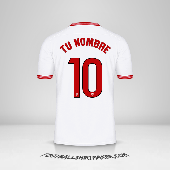 Camiseta Sevilla FC 2023/2024 número 10 tu nombre