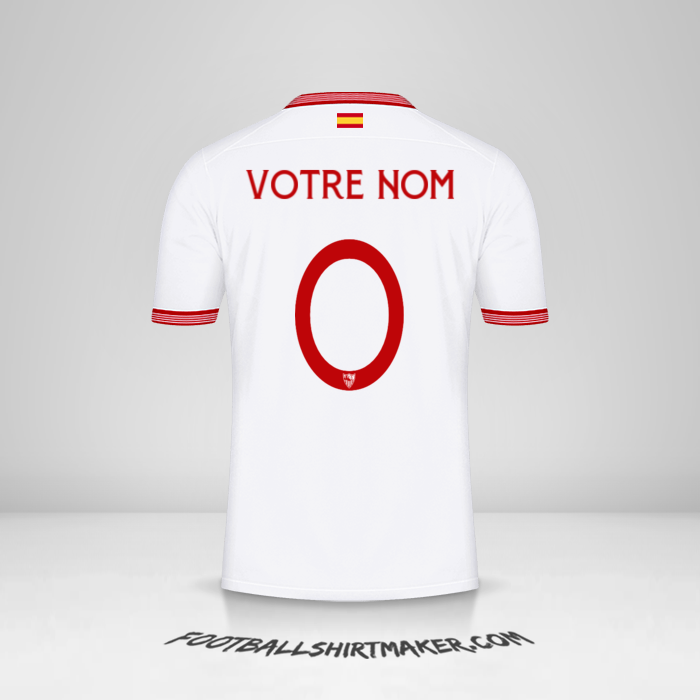 Maillot Sevilla FC 2023/2024 Cup -  votre nom - 0