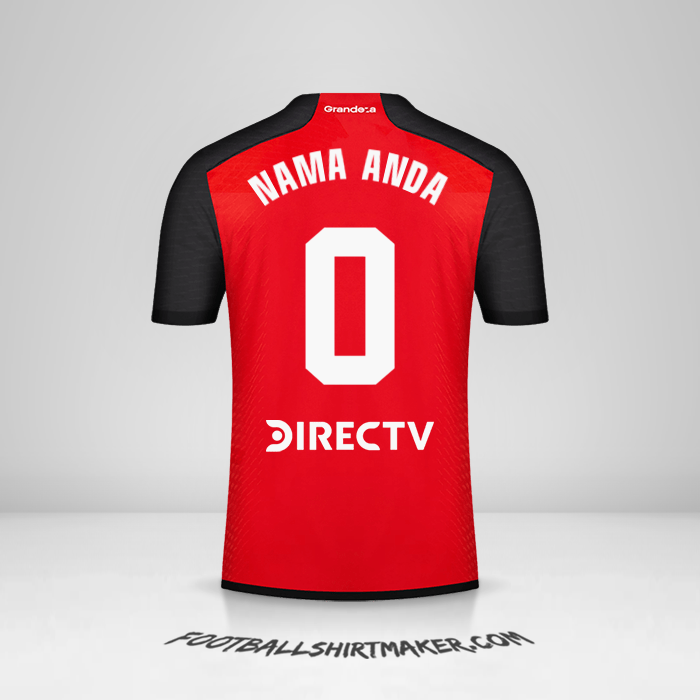 Jersey River Plate 2023/2024 II -  nama anda - 0