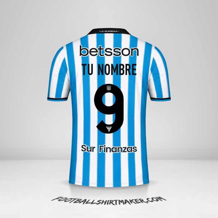 Camiseta Racing Club 2024 número 9 tu nombre