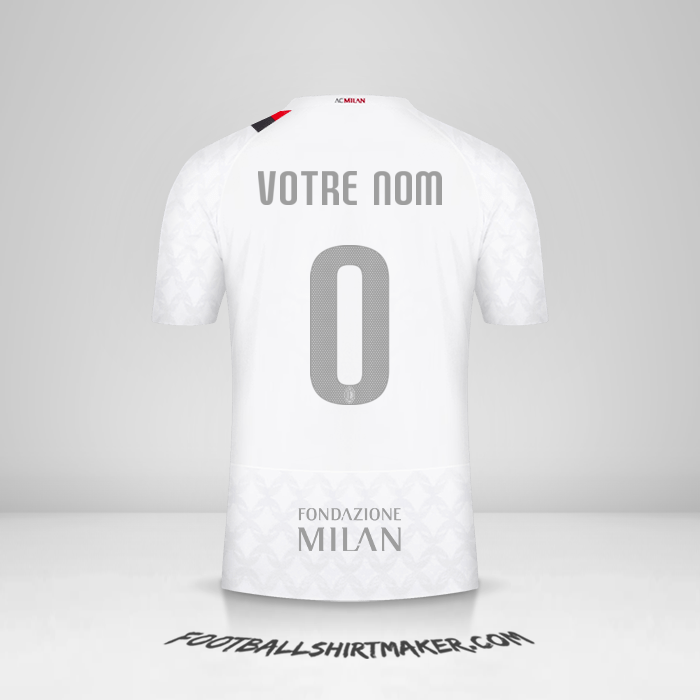 Maillot AC Milan 2023/2024 Cup II -  votre nom - 0