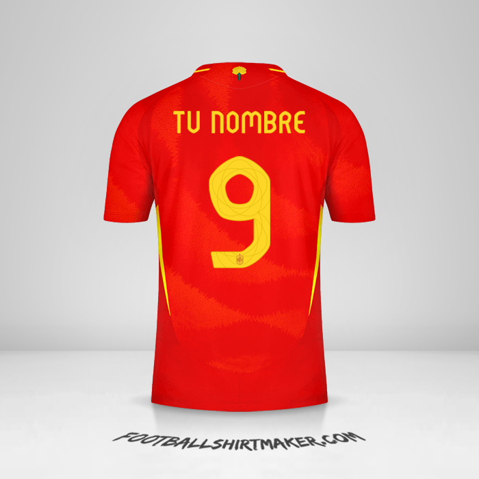 Jersey España 2024 número 9 tu nombre