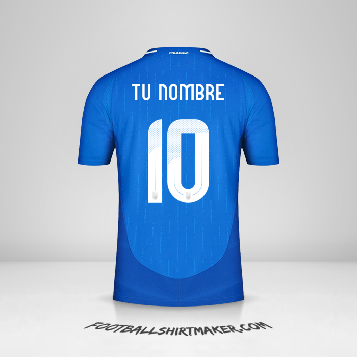 Jersey Italia 2024 número 10 tu nombre