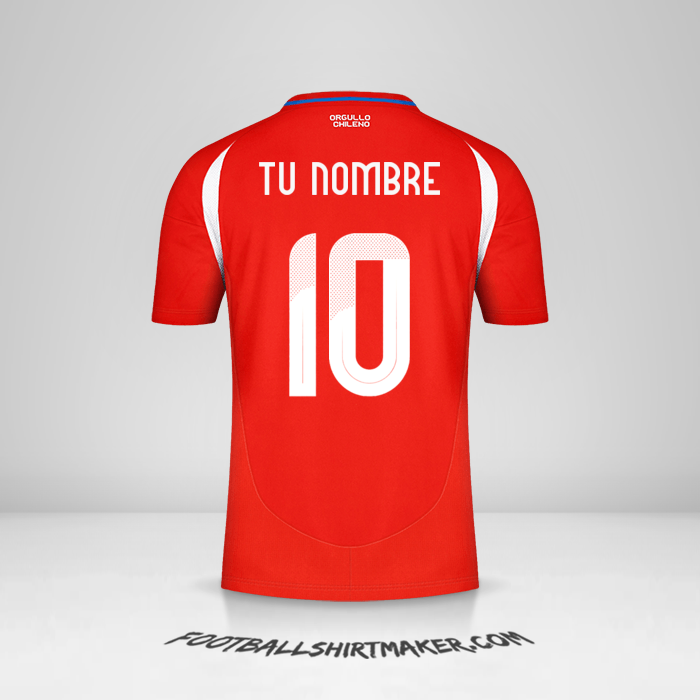 Jersey Chile 2024 número 10 tu nombre