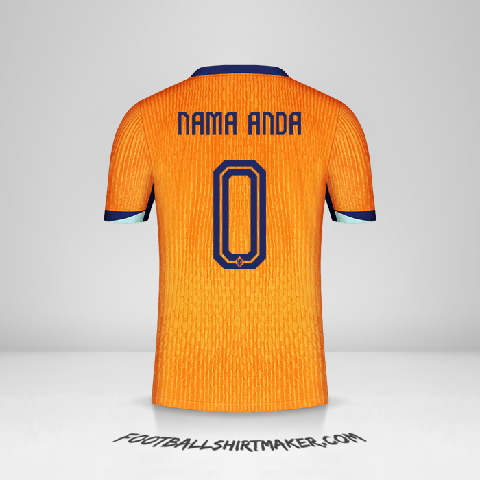 Jersey Belanda 2024 -  nama anda - 0