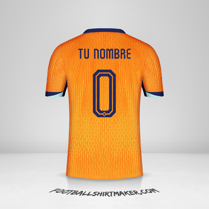 Camiseta Paises Bajos 2024 -  tu nombre - 0